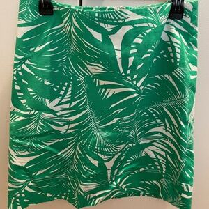 Talbots Green Tropical Skirt